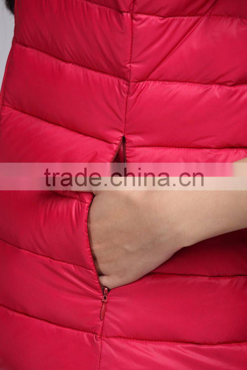 autumn/winter ultralight red coat vest Women's waistcoat