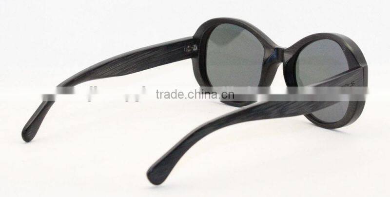 JM571 Handmade Polarized Purple Mirror Lens Bamboo Wood Sunglasses China