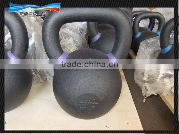 Powder coat cast iron kettlebell