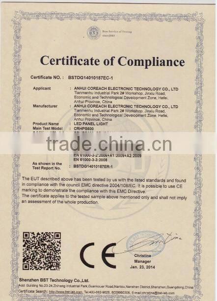 3 years warranty 3W/4W/9W/12W/15W/18W Epistar smd2835 round led panel light with EMC and LVD