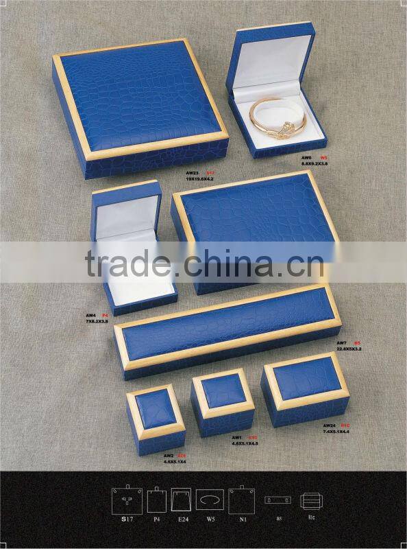 high quality fashion blue plastic jewellery boxes