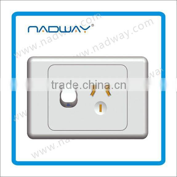 45A 1 Gang Double Pole Wall Switch With Neon
