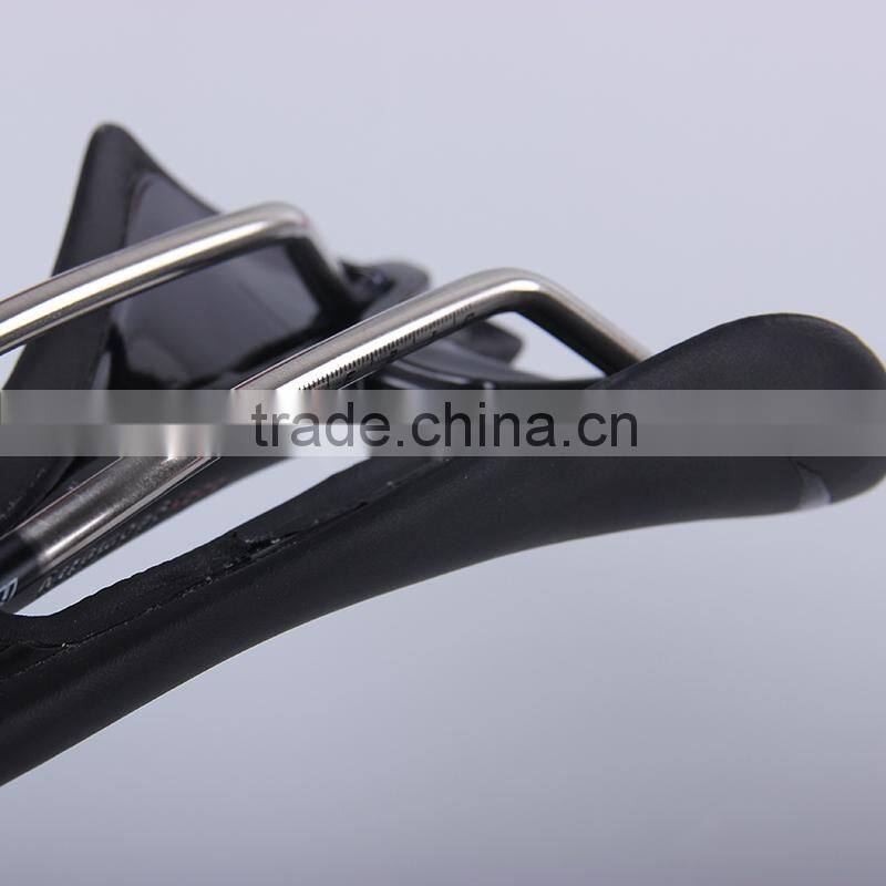 Red Bicycle Saddle Titanium base MTB leather mountain bikes saddle