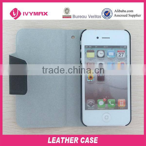 mobile phone accessories for iphone 4 leather case