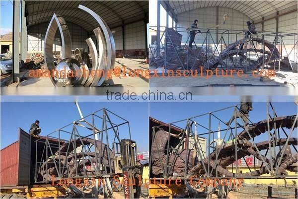 Outdoor Modern 304 Stainless Steel Sculpture for Garden Decoration
