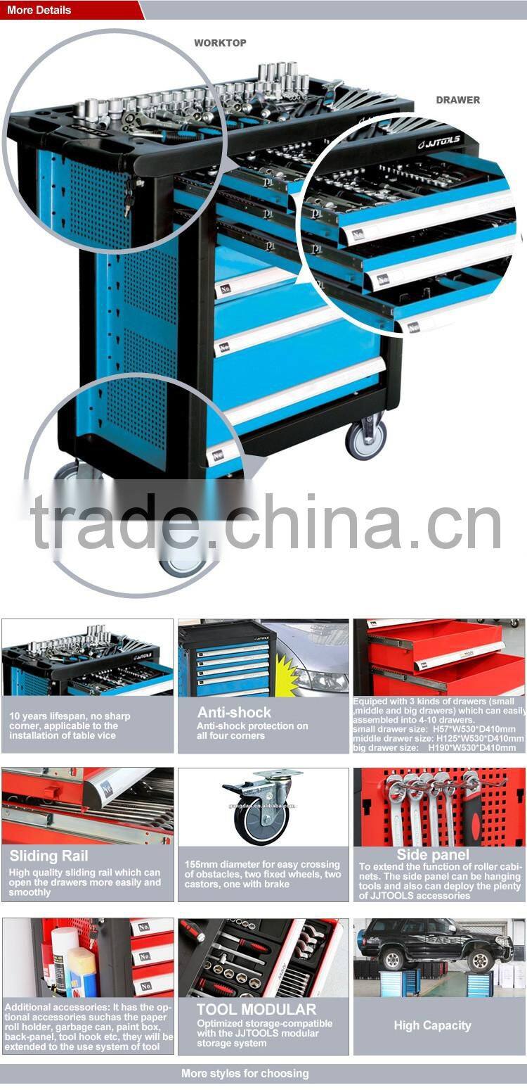 steel tool cabinet car repair tool trolley with drawers
