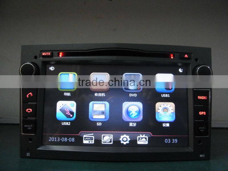 7inch double din auto multimedia for Opel with GPS/BT/FM/AM/RDS/TV/VMCD/3G/GAMES/etc
