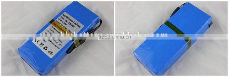 super 12v li-ion polymer battery 15000mah for monitor with battery charger/lithium battery for wholesale
