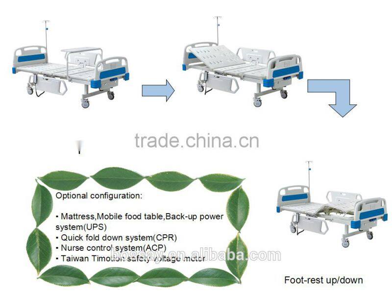 Best Selling Two Functions Medical Bed Two Cranks China Medcial Bed