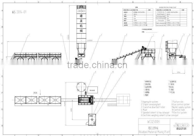 Mytext WCQ500H hot sale high quality stabilized soil mixing plant