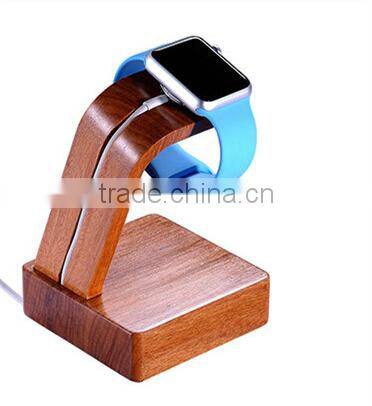 2015 High quality wood Charge Stand Carved With Cable Groove for Apple Watch Charging
