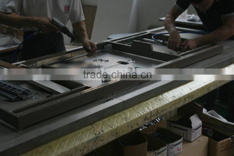 2016 Hot Sell 8 seater wood dining table designs with stainless steel legs