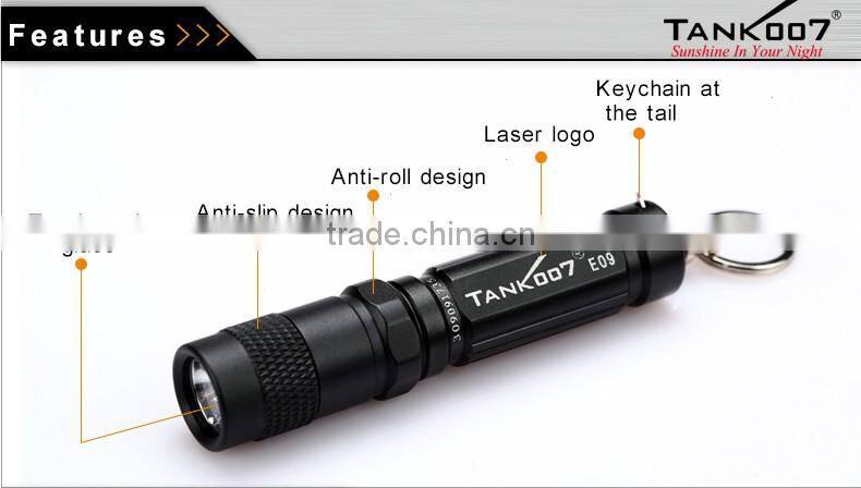 TANK007 Waterproof led torch E09 led mini flashlight