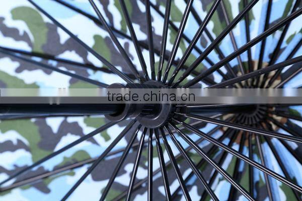 24K Straight Camouflage Patterned Umbrella, Straight Rain Umbrella