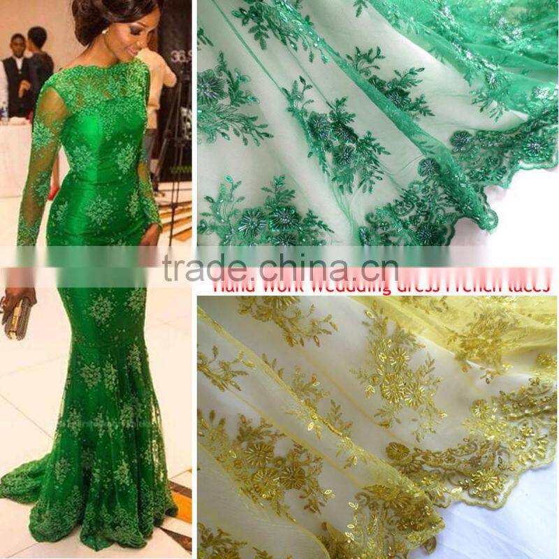 purple french bridal lace high quality african french lace fabric for evening dress