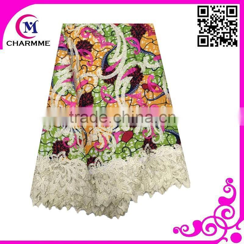 Latest top quality Wax lace WLA-82 Fashion design with cheap price Wax Lace