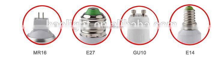 CE MR16 GU10 E27 rgb spotlight led 3W with IR remote control