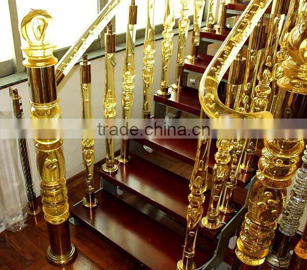 hotel staircase for crystal stair and acrylic stair handrail
