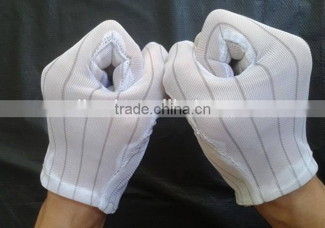 100%polyester Antistatic 10mm stripped gloves