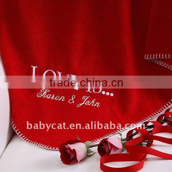Hot sale Polar Fleece Blanket with embroidery