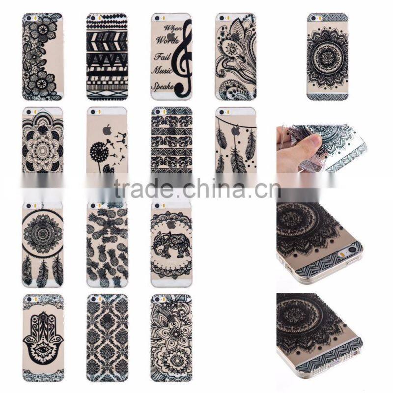 Super Soft TPU Black Printing Case For Iphone 6 For Samsang S7