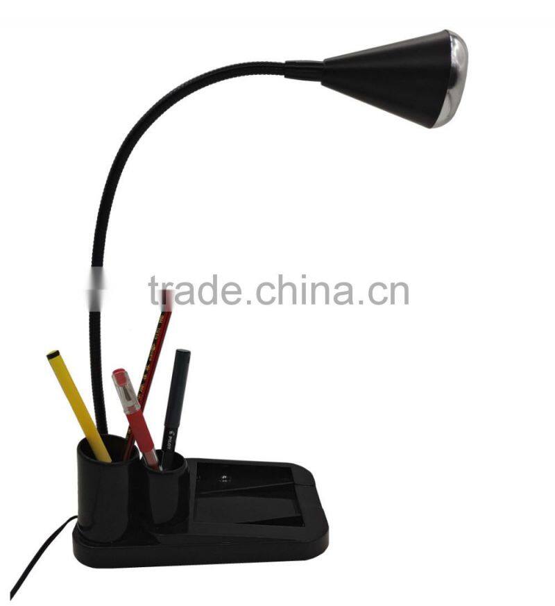 LED reading desk lamp made with flexible snake