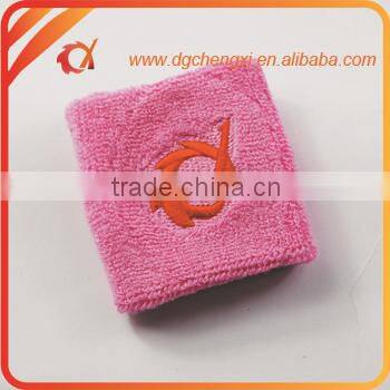 2015 Embroidery Sport promotion Cotton Custom Wristband /Sweatband