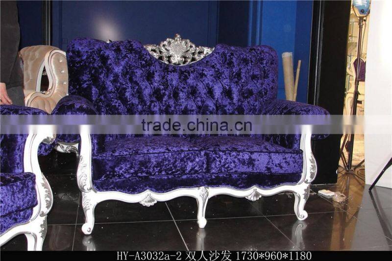High density PU foam sofas, 1+2+3 wooden hand carving living room sofas