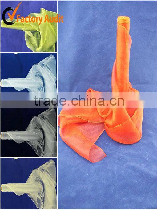 high quality Organza fabric with metal yarns for wedding decoration,gift and flower packing,