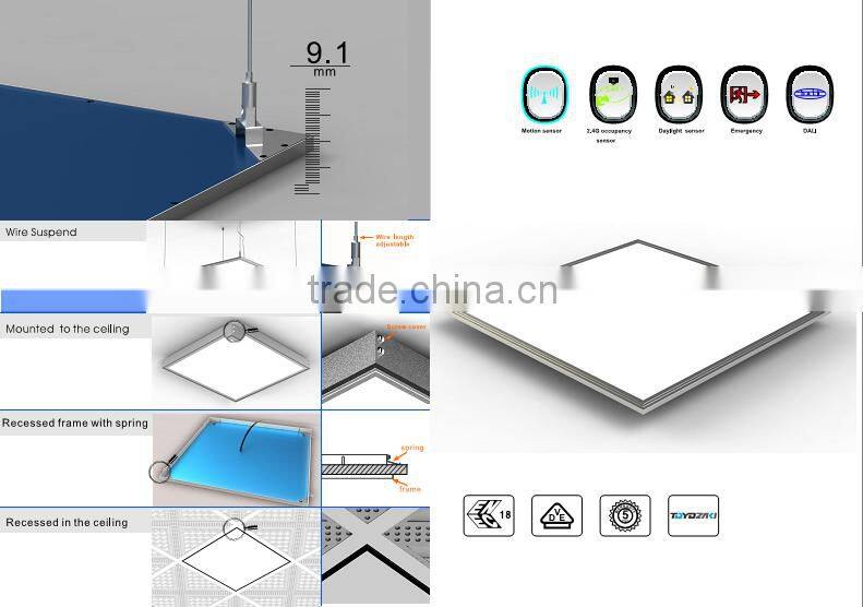 new design 295x1195 36W & 48w dimmable sensor led panel light