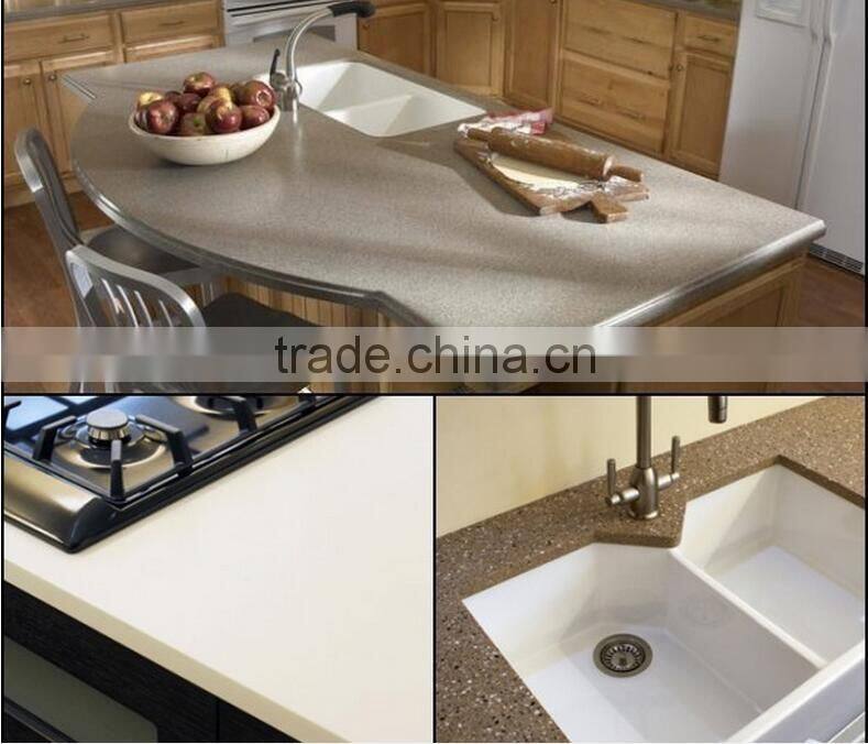 Artificial solid surface kitchen countertop , kitchen island countertop, bench top
