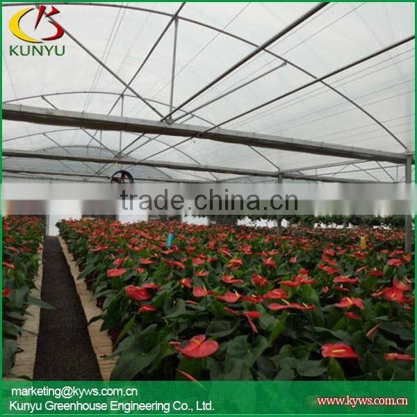 Single span vegetable greenhouse with two side ventilation