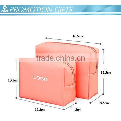 High quality customized cross pattern cosmetic bag