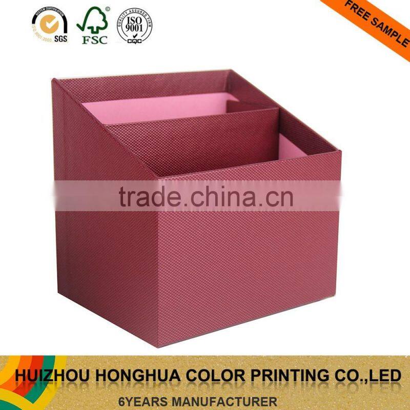 Wholesale Paper Cardboard Divided Pencil Holder for Desk Organizer