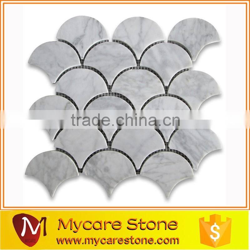 natural Beige marble mosaic tile polished surface