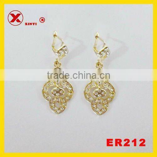single stone cheap chinese red stone earring designs