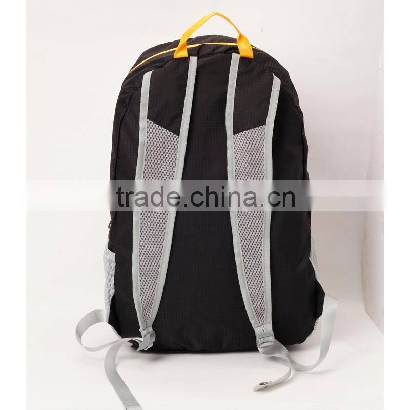 Promotional super Lightweight foldable nylon backpack folding school bag