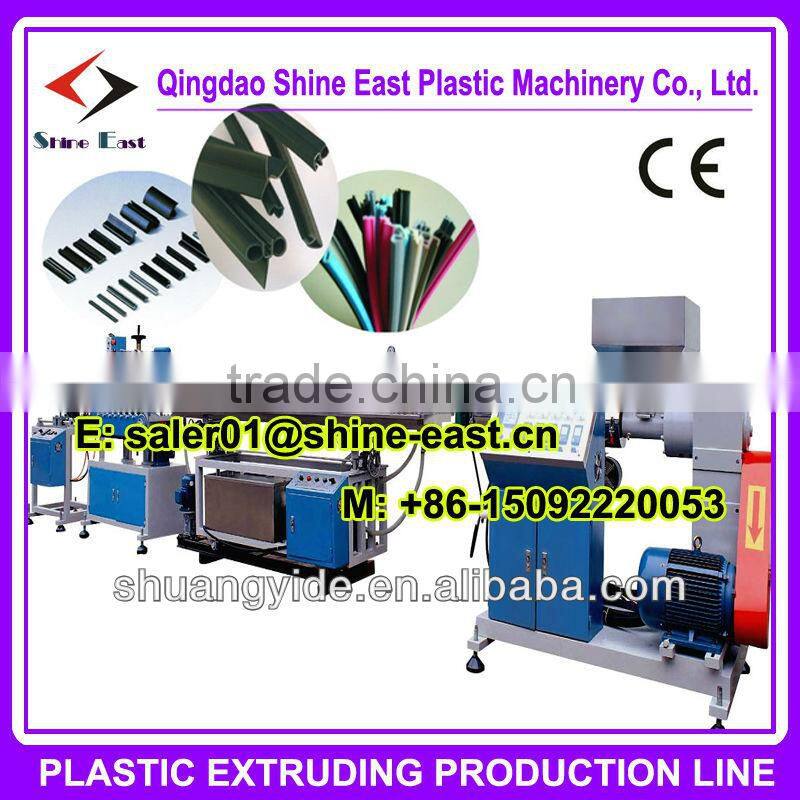 PVC/SPVC/TPE/TPV/TPO/TPU sealing strip extrusion machine / door gasket fram production line