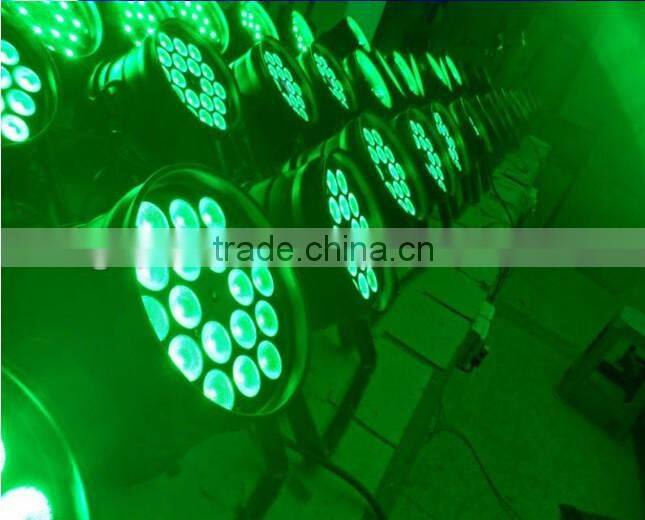 18pcs 3w DMX led RGB par 64 stage lighting