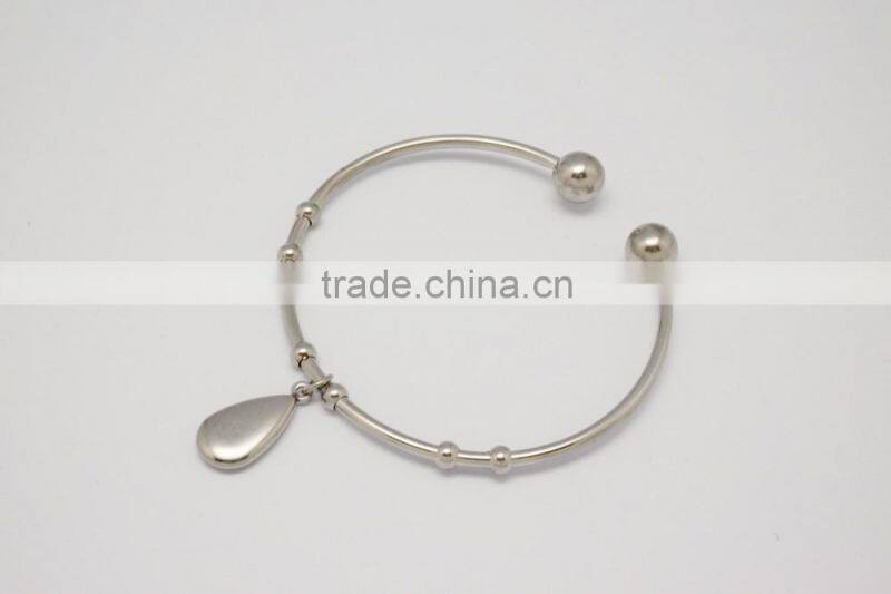 Trending Hot Products stainless steel material stainless jewelry bangle with water-drop pendant