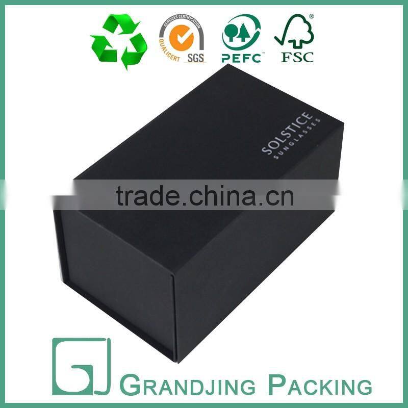 High quality recycled black folding packaging paper box