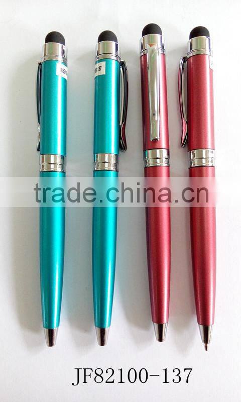 JF82100-137 plastic balll pen, plastic touch pen, stylus pen,promotional pen,new style pen,twist action pen