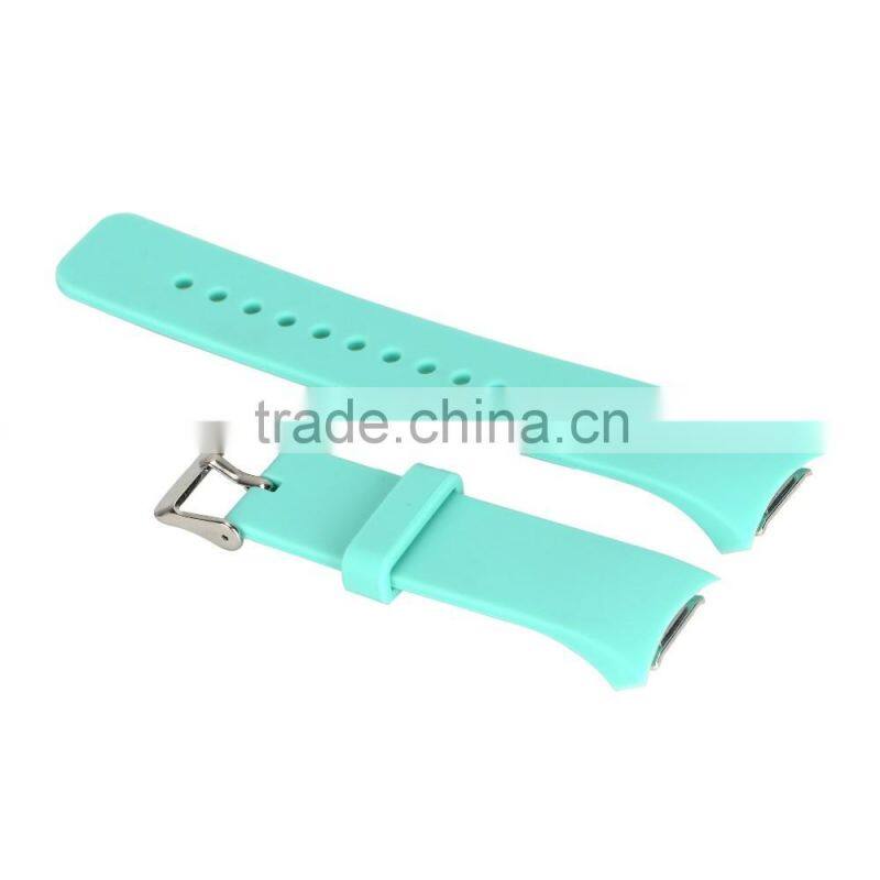 new for samsung gear s2 strap silicone rubber watch band with buckle, China supplier