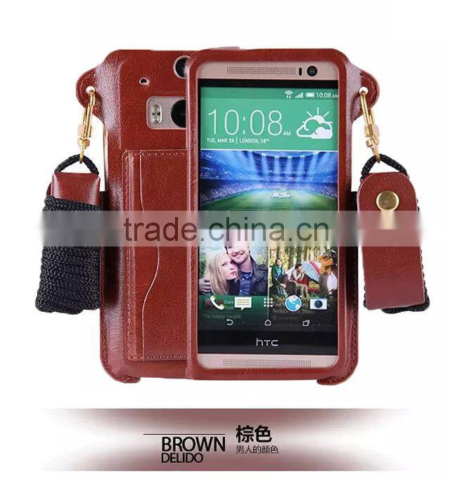 For HTC one m8 pu leather case,wallet cover mobile phone case for HTC one m8