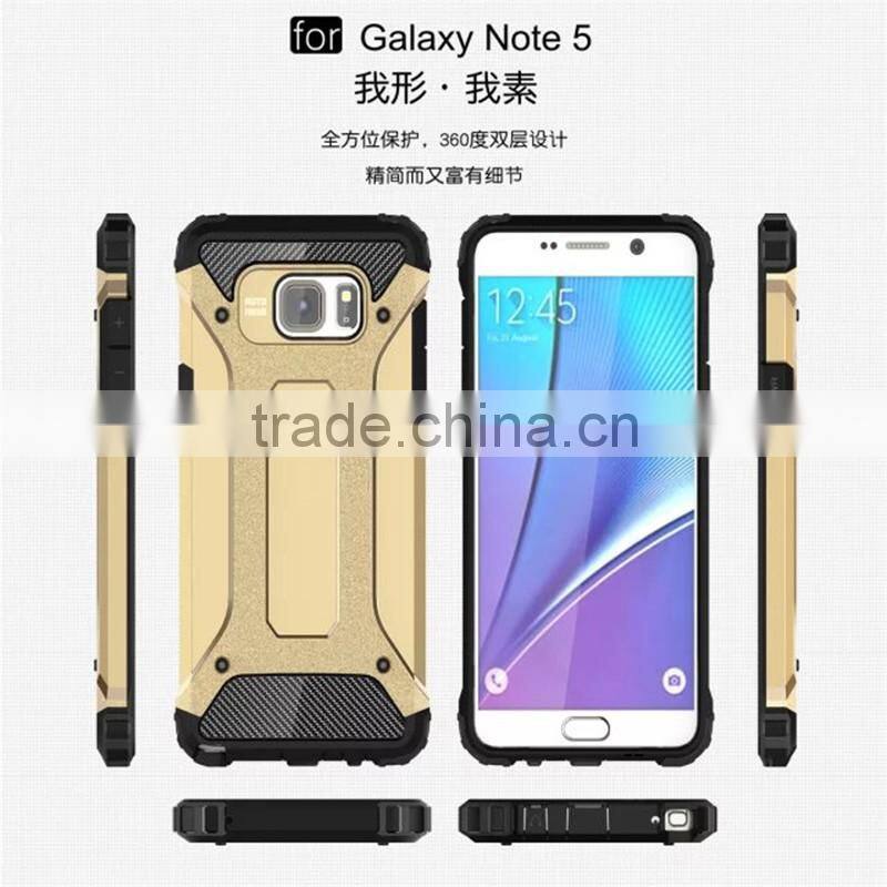Hybrid Armor Style Dual Layer Rugged TPU+PC Case cover for Samsung note 5, for Samsung Note 5 Combo Case
