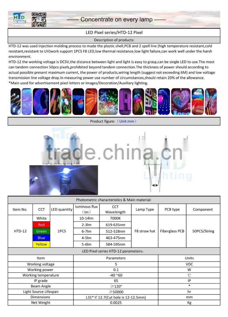 High quality pixel smd led module 5050 for LED signage