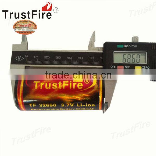 TrustFire new design high capacity 3.7V 6000mAh 32650 rechargeable battery with pcb from guangdong original factory