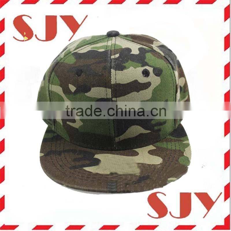 Camouflage Cotton Twill Adjustable Snapback Baseball Cap