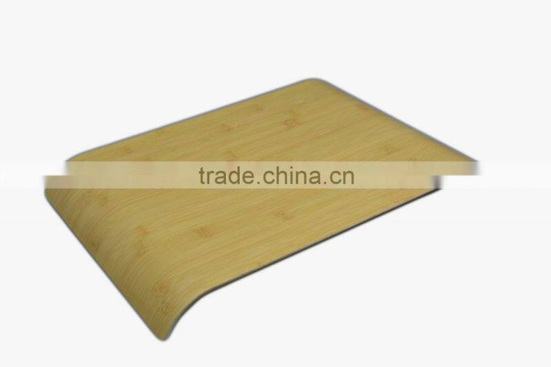 Bread and Tea House Bamboo Wooden Pastry Veneer Handle Bar Party Serving Tray Platter