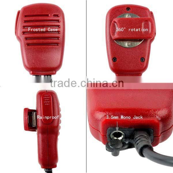 New Red Frosted Shell Waterproof IP54 3.5mm Mono Jack PTT Handheld shoulder Speaker MIC For Motorola Radio GP2000 GP2100 GP300 G